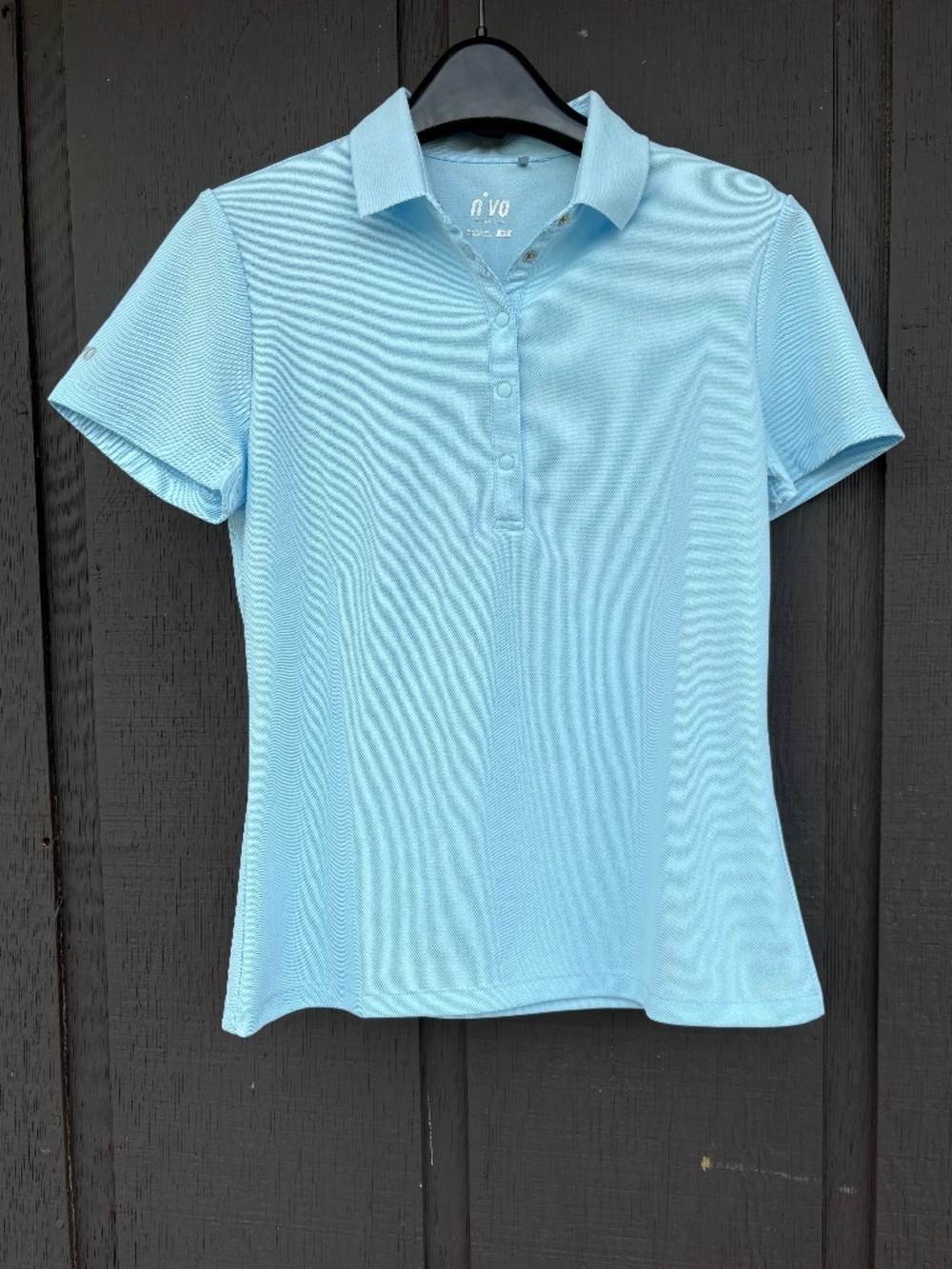 NIVO Sport Women’s Light Blue Athletic Collared Polo Shirt Size S/P